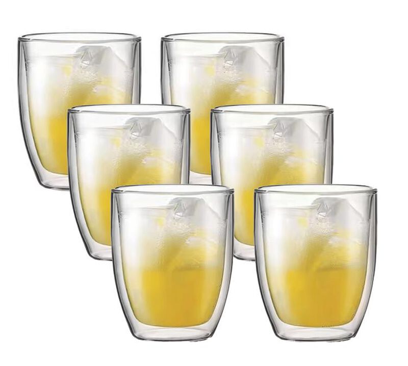 6x48cl Jumbo Bistro double wall glasses - Bodum image number 0