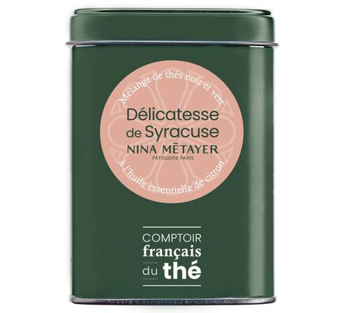 Bo&icirc;te Th&eacute; Noir et Vert D&eacute;licatesse de Syracuse - Vrac 90 g - COMPTOIR FRAN&Ccedil;AIS DU TH&Eacute;