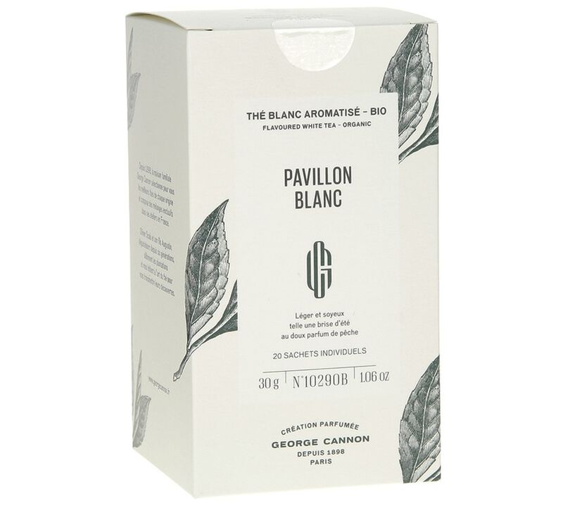 George Cannon 'Pavillon Blanc' organic flavoured white tea x 20 sachets image number 0