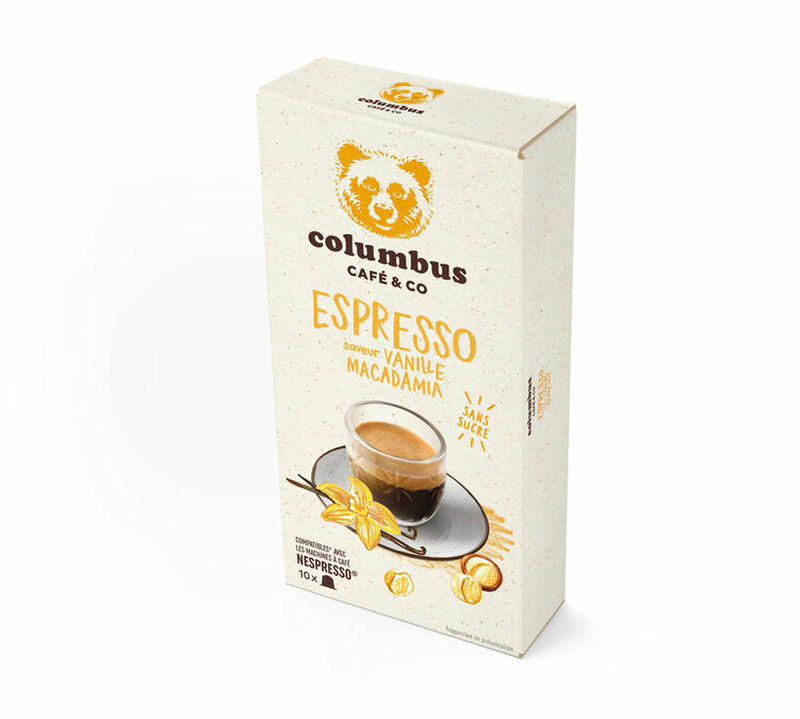 10 Nespresso* Original Compatible Capsules Vanilla Macadamia Flavor &ndash; COLUMBUS CAFE & CO image number 0