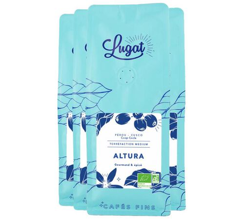 Caf&eacute;s Lugat Organic Specialty Coffee Beans Altura - 4x250g