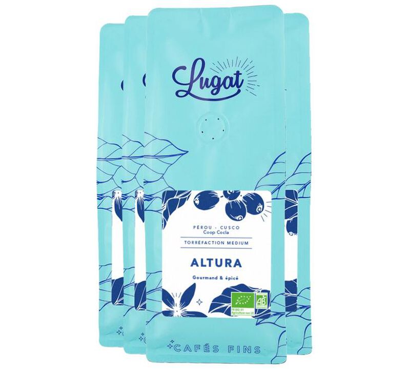 Caf&eacute;s Lugat Organic Specialty Coffee Beans Altura - 4x250g image number 0