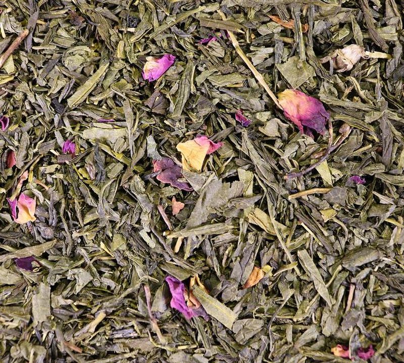 Comptoir Fran&ccedil;ais du Th&eacute; 'Rose-litchi' green tea - 100g loose leaf tea image number 0