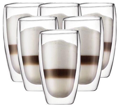 Bodum Set of 6 Pavina Double Wall Glasses - 45cl
