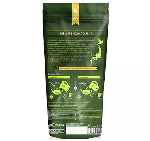Th&eacute; Vert Bancha Hojicha Bio - Vrac 40 g - AROMANDISE image number 5