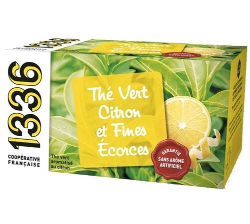 Th&eacute; Vert Citron et &Eacute;corces Fines - 20 sachets - 1336 (SCOP TI)