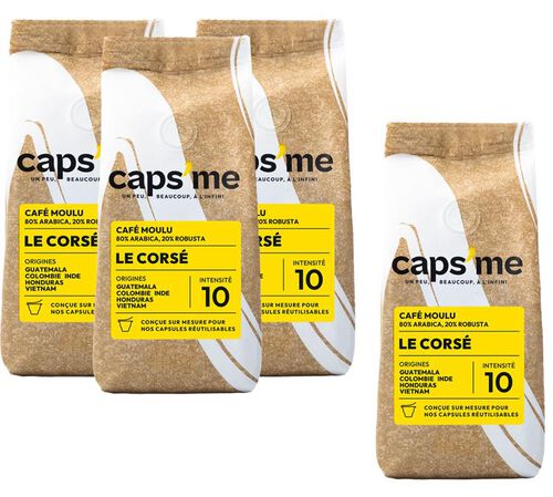 3+1 OFFERT - 800 g - Caf&eacute; moulu Le cors&eacute; - Caps me