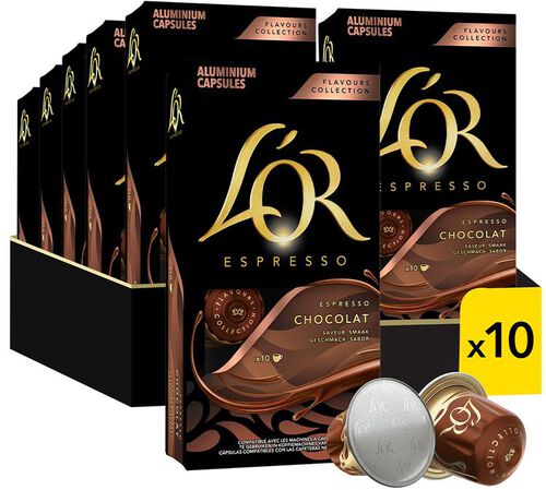 100 capsule compatibili Nespresso* Original Cioccolato &ndash; L'Or Espresso