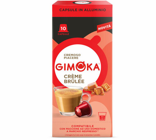 10 Nespresso* Original Compatible Capsules Cr&egrave;me Br&ucirc;l&eacute;e &ndash; GIMOKA