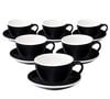 6 Tasses Caf&eacute; Latte et sous-tasses Egg 30cl Black - Loveramics image number 0