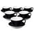6 Tasses Caf&eacute; Latte et sous-tasses Egg 30cl Black - Loveramics image