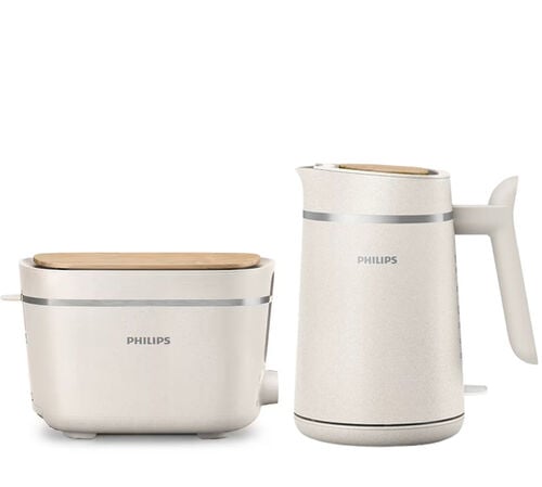 Set Petit-D&eacute;jeuner Grille-Pain HD2640/10 et Bouilloire HD9365/10 EcoConsicous - Philips