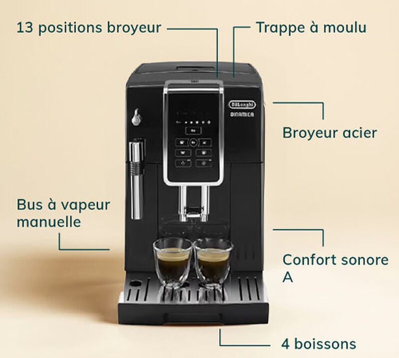 Expresso Broyeur DELONGHI Dinamica FEB 3515.B Noir image number 1
