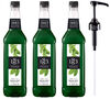 Lot sirop Menthe Verte - Bouteille Plastique - 3 x 1L + Pompe doseuse - 1883 ROUTIN image number 0