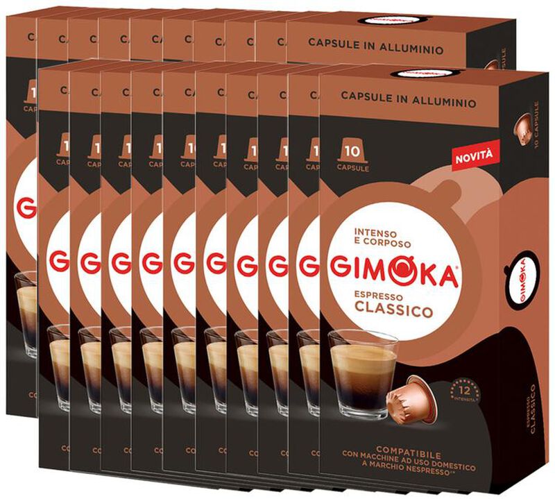 200 capsules compatibles Nespresso* Originalles Espresso Classico - GIMOKA image number 0