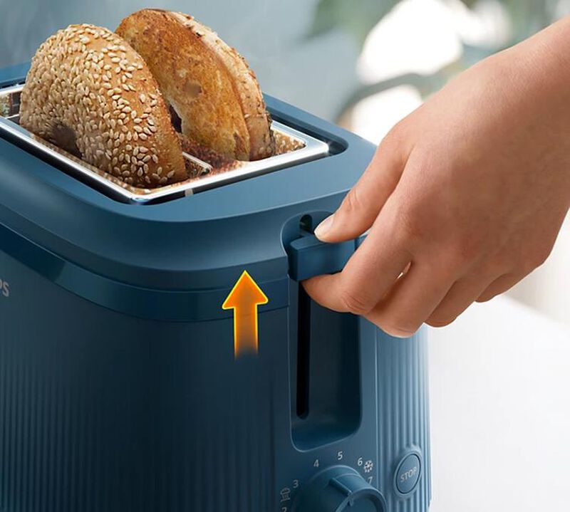 Grille-pain Philips S&eacute;rie 3000 - Toaster 2 fentes 900W HD2511/70 Bleu image number 3
