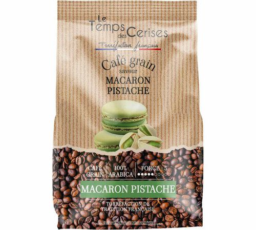 Le Temps des Cerises Coffee Beans Macaron Pistachio - 900g