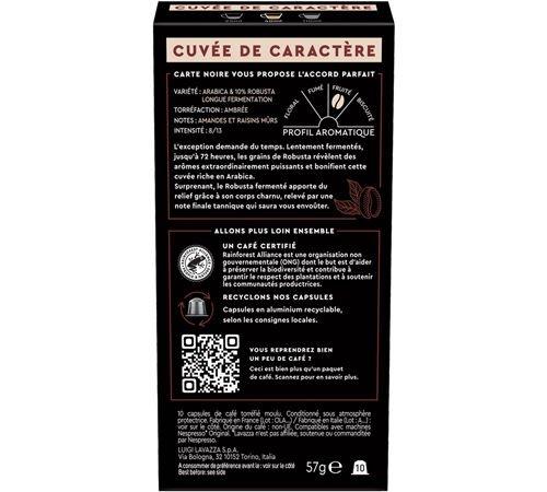 10 capsules compatibles Nespresso* Original Cuv&eacute;e de caract&egrave;re - CARTE NOIRE image number 2