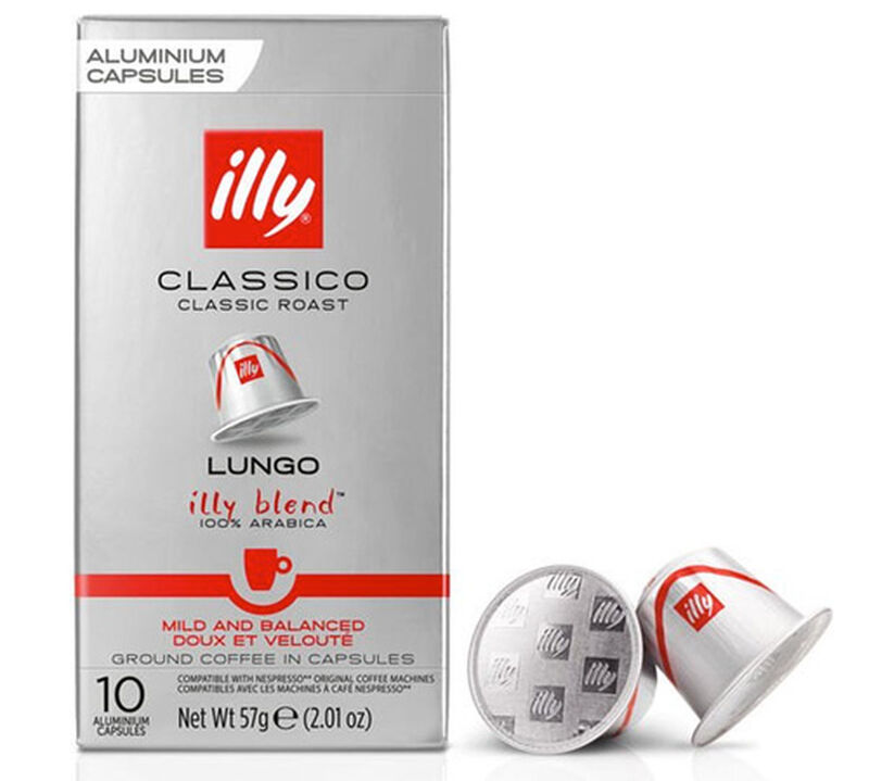 10 Nespresso* Original Compatible Capsules Lungo Classico Roast &ndash; ILLY image number 1
