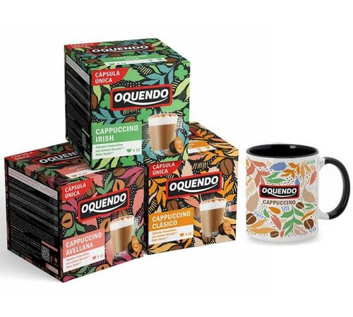 Pack Cappuccino : Mug C&eacute;ramique 42 cl  + 36 dosettes Dolce Gusto - OQUENDO