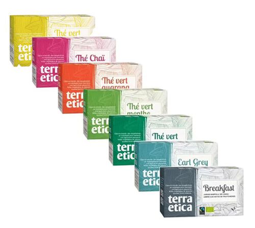 Pack D&eacute;couverte Gamme Th&eacute;s Bio & Equitable - 7 x 20 sachets - Terra Etica
