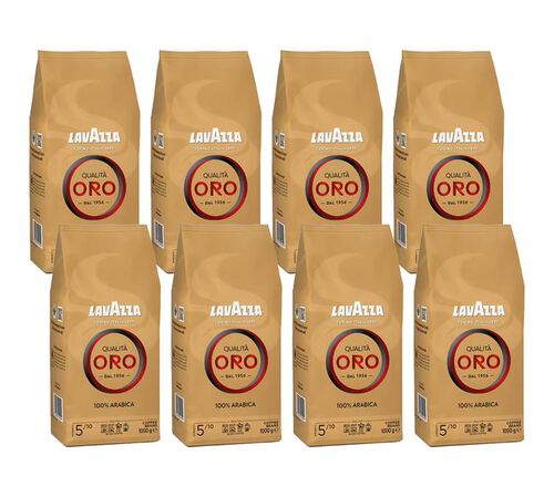 Lavazza Coffee Beans Qualit&agrave; Oro Value Pack - 8 x 1 kg