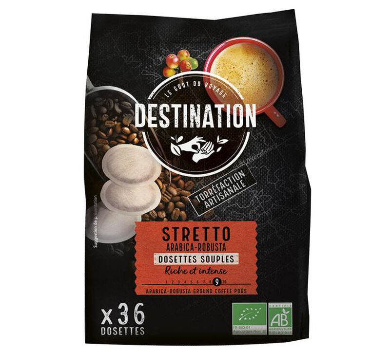 Senseo-Compatible Pods 100% Organic Stretto Destination x 36 image number 0