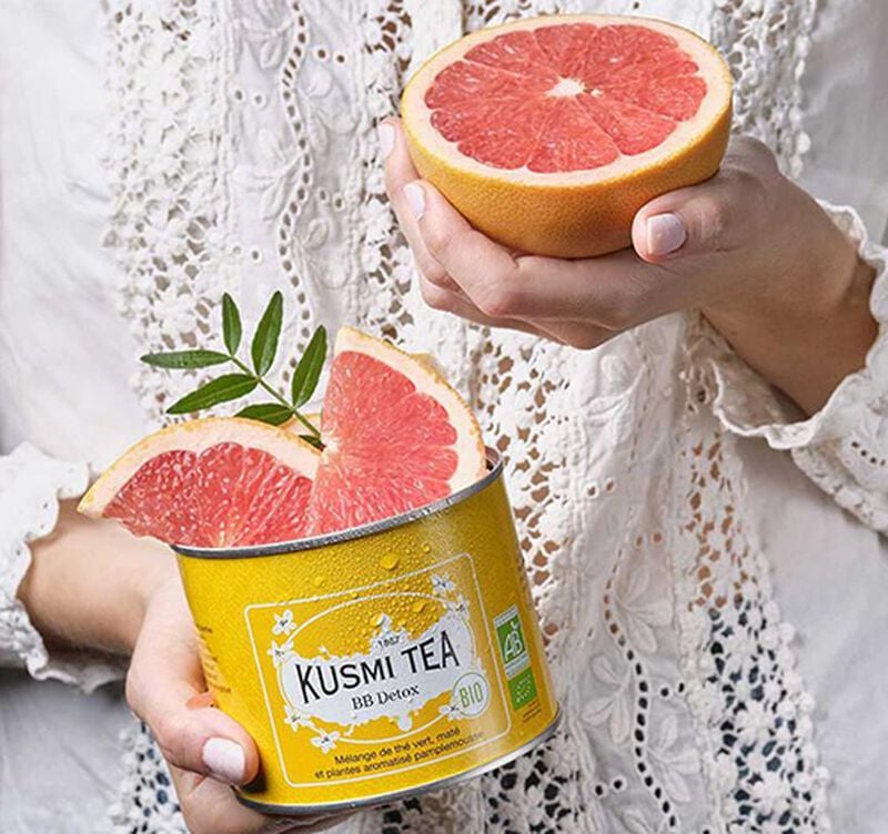 Kusmi Tea - T&egrave; verde biologico e Mat&eacute; BB Detox sfuso in lattina da 100 g image number 2