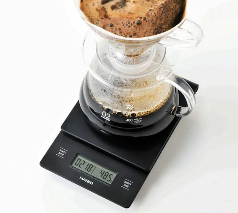Hario V60 drip scale with timer in black image number 2