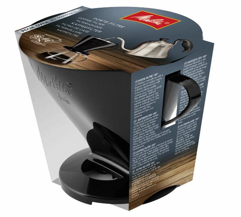 1X6 Melitta Dripper in black plastic. image number 2