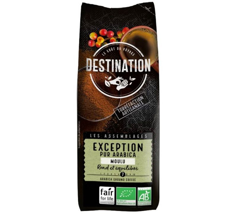 Destination Organic Ground Coffee Exception Pur Arabica - 250g image number 0