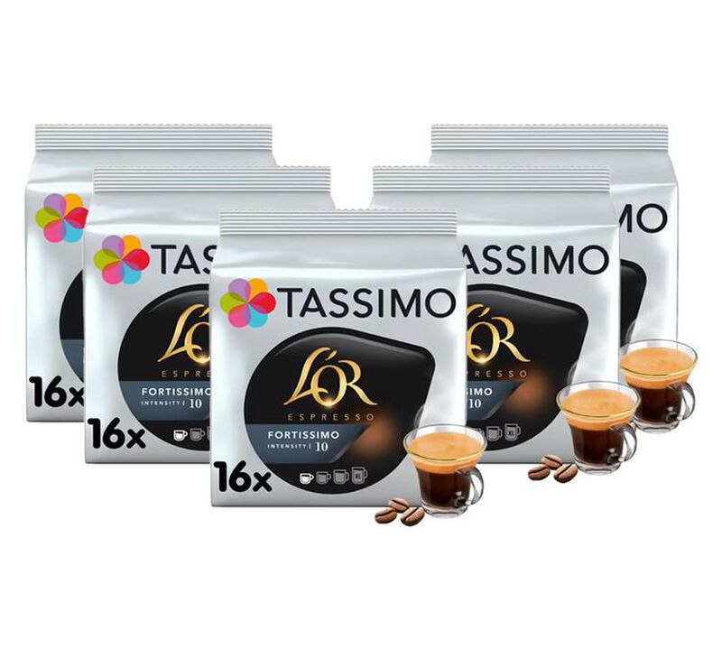 L'Or Espresso Fortissimo Coffee Pods 5 Packs (80 Drinks) image number 0