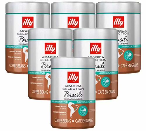 Illy Coffee Beans MonoArabica Brazil - 6 x 250g
