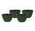 Set of 4 green cast iron cups - 12cl image
