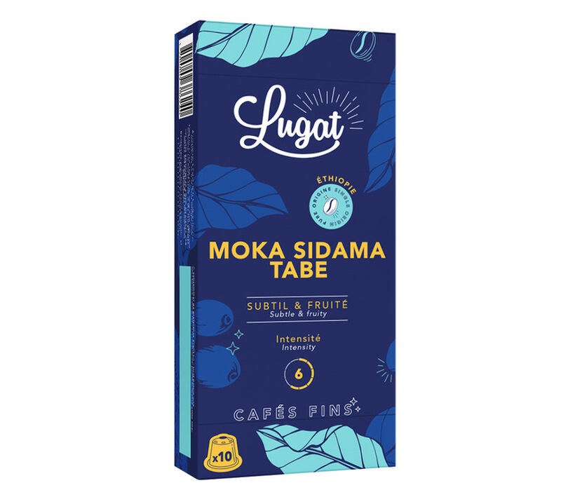 Caf&eacute;s Lugat Moka Sidama Tabe Nespresso&reg; Compatible Pods x 10 image number 1