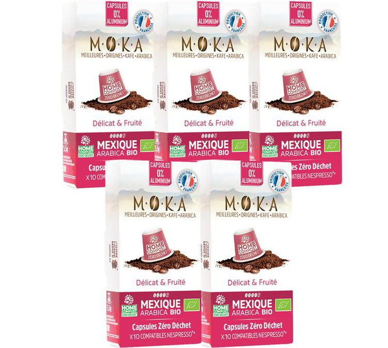 50 Nespresso* Original Compatible Capsules Mexico Organic &ndash; MOKA image number 0