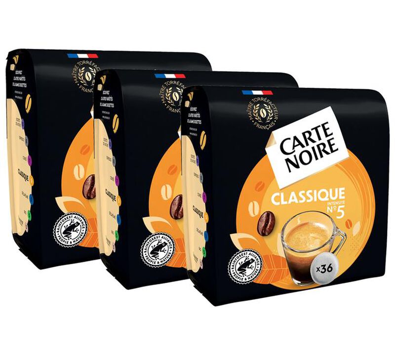 108 dosettes souples n&deg;5 Caf&eacute; Classic - CARTE NOIRE image number 0