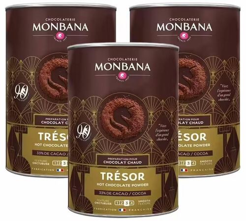 Monbana Hot Chocolate Powder Tr&eacute;sor de Chocolat - 3kg