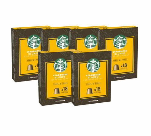 108 Nespresso* Original Compatible Capsules Blonde Espresso Roast &ndash; STARBUCKS