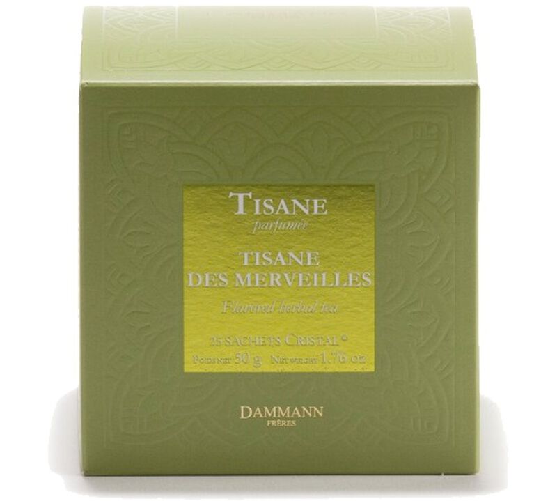 Tisane des Merveilles herbal tea - 25 Cristal&reg; sachets - Dammann Fr&egrave;res image number 0