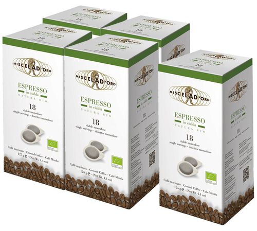 Miscela d'Oro ESE pods Organic Espresso Natura - 5 x 18