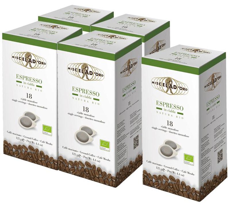 Miscela d'Oro ESE pods Organic Espresso Natura - 5 x 18 image number 0