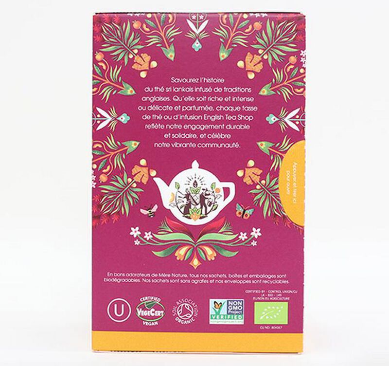Schwarzer Tee Ingwer & Pfirsich Bio - 20 Teebeutel -English Tea Shop image number 2