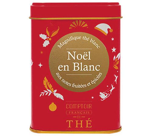 'No&euml;l en Blanc' loose leaf flavoured white tea - 40g tin - Comptoir Fran&ccedil;ais du Th&eacute;