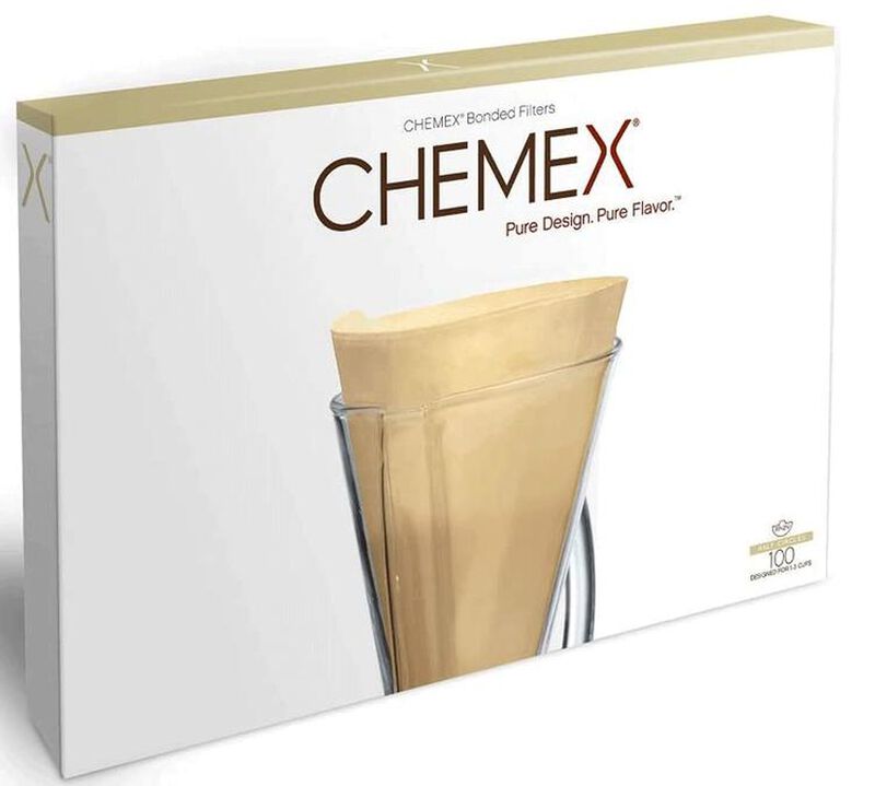 Chemex&reg; Bonded Filters Unfolded Half Moon (Natural) x 100 image number 0