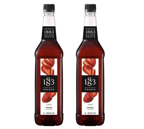 Sirop 1883 Routin Fraise - Bouteille Plastique - 2 x 1 L