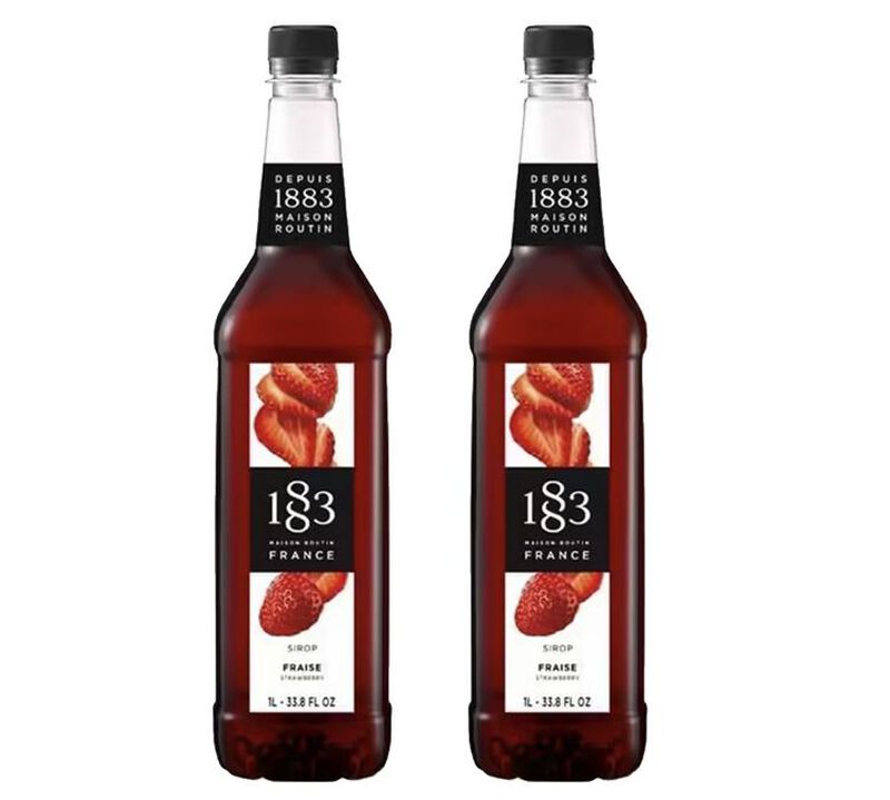 Sirop 1883 Routin Fraise - Bouteille Plastique - 2 x 1 L image number 0