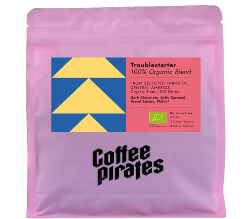 Coffee Pirates Organic Coffee Beans Troublestarter Blend - 250g