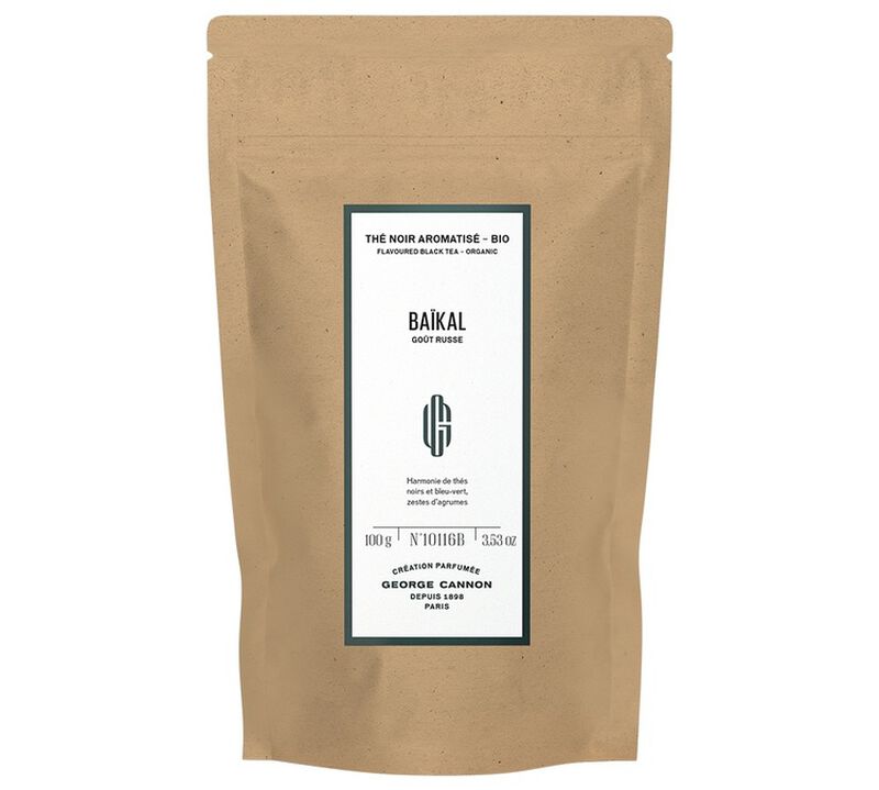 T&egrave; nero Ba&iuml;kal gusto russo biologico - 100 g - GEORGE CANNON image number 1