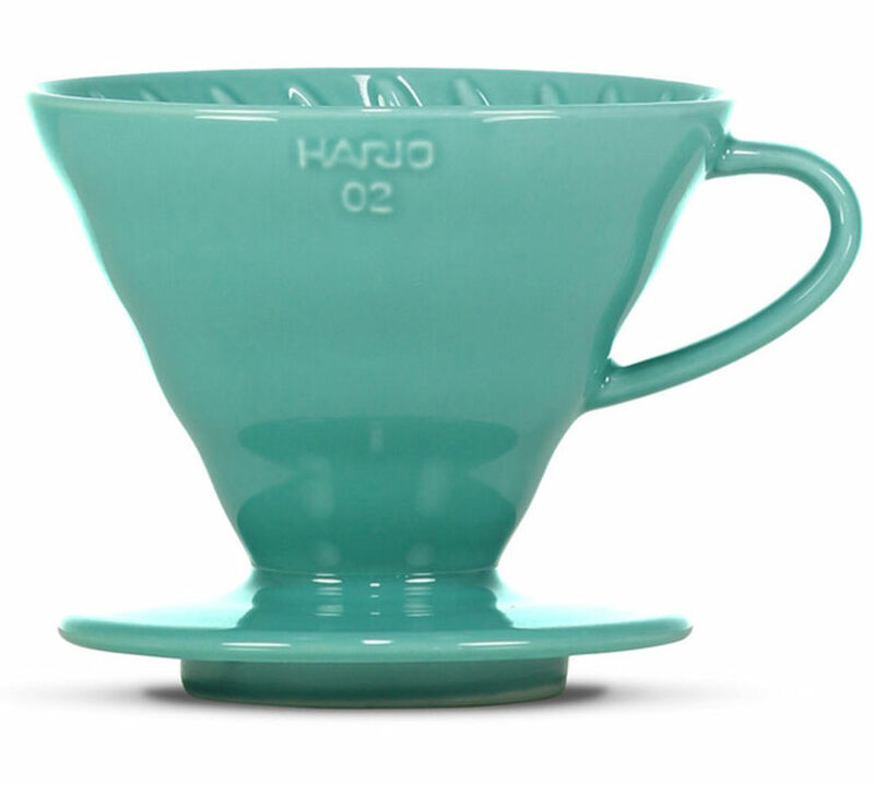 Hario V60 dripper in turquoise ceramic for 1-4 cups image number 0